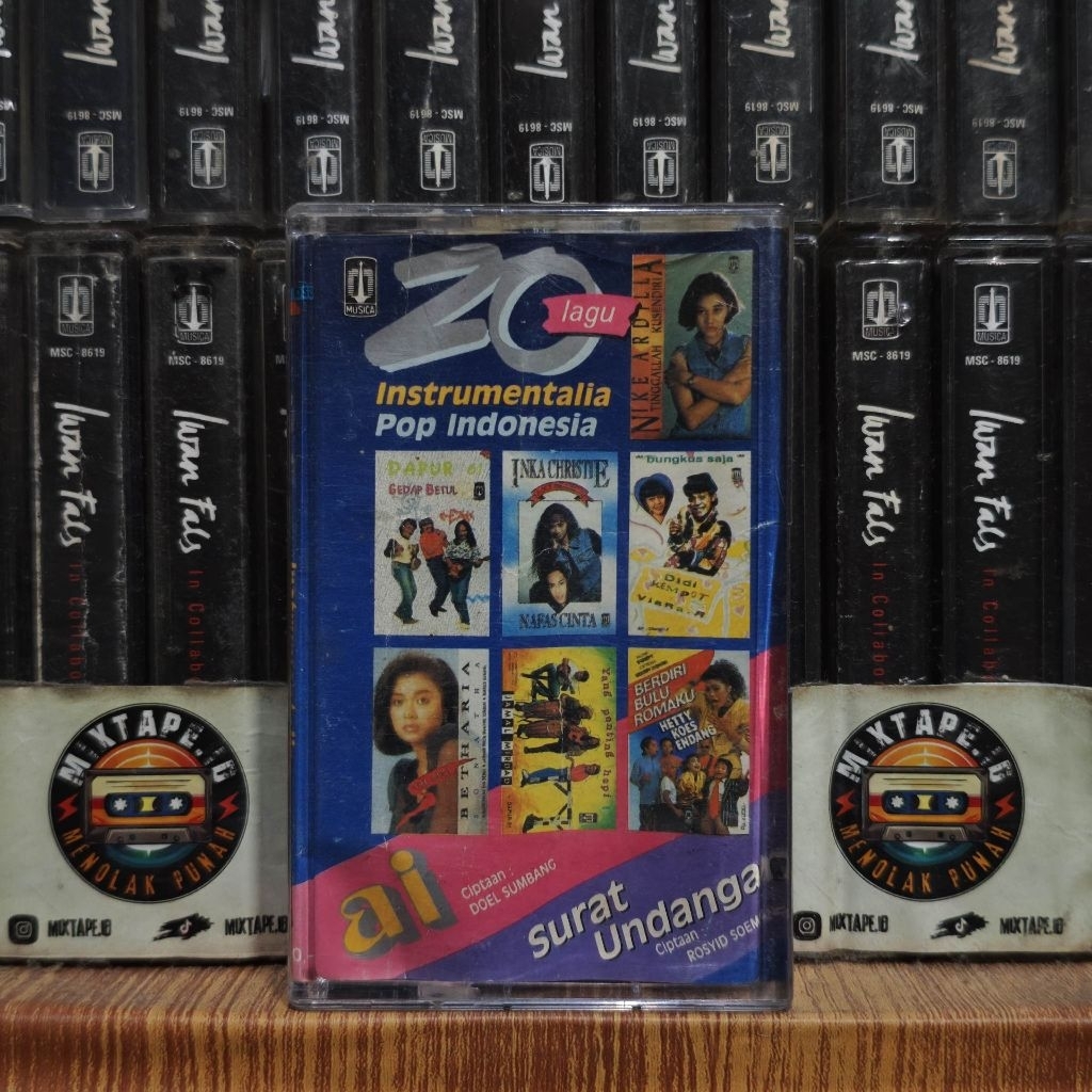 Kaset - 20 Lagu Instrumentalia Pop Indonesia - Kompilasi Indonesia - Radio Tape - Kaset Pita - Radio