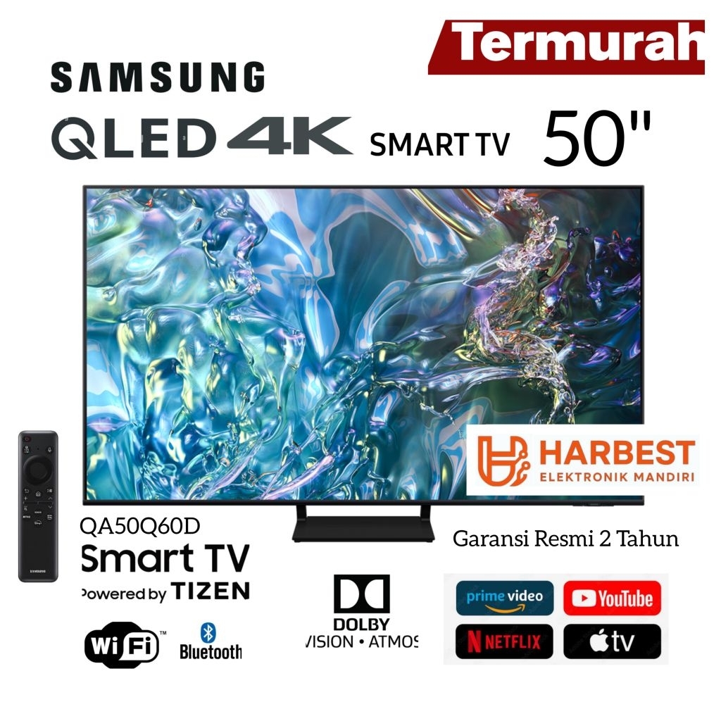 LIMITED STOCK  SAMSUNG QLED 4K Smart TV 50" QLED SAMSUNG 50Q60D 4K UHD Tizen OS Smart TV Quantumdot 