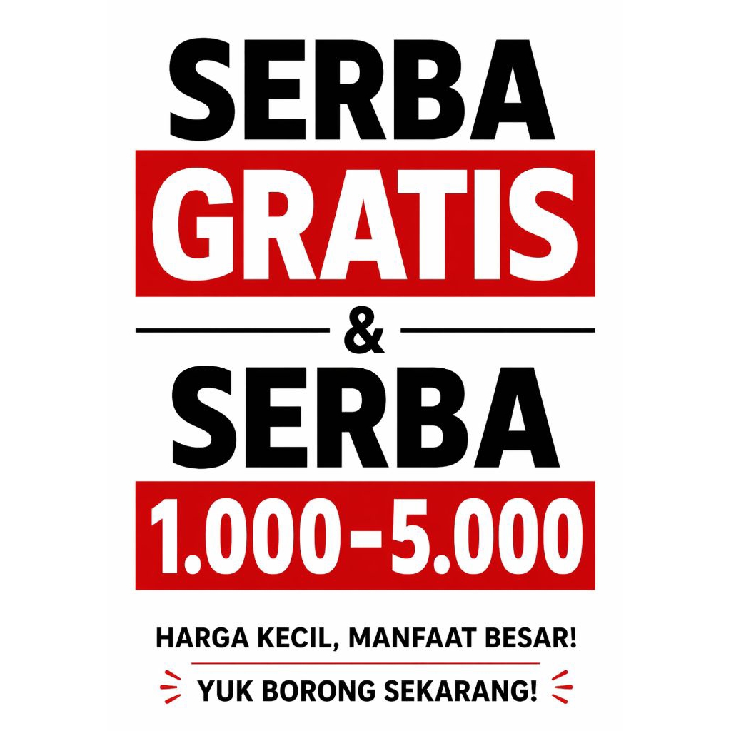 serba gratis serba 1000 serba 5000