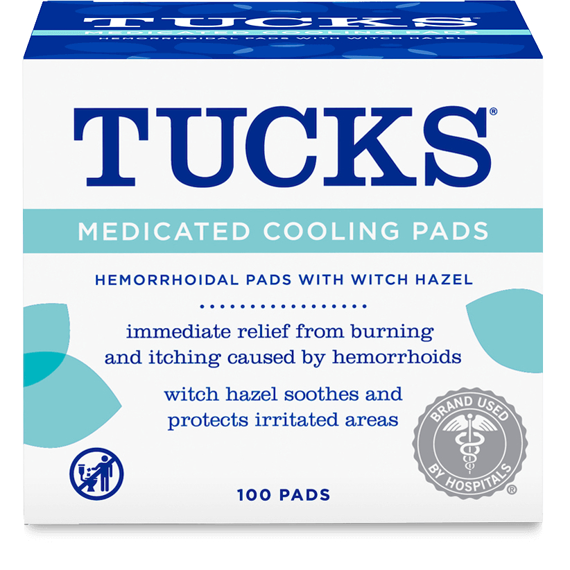 Tucks 100 Pads Hemorrhoid Medicated Cooling Pads with Witch Hazel Ambeyen Ambeien Wasir | Cooling Pa