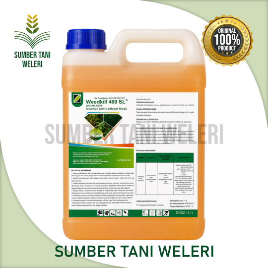 HERBISIDA WEEDKILL 480 SL - HERBISIDA SISTEMIK NON SELEKTIF (PURNA TUMBUH) - 4 L - PT ZHENGBANG