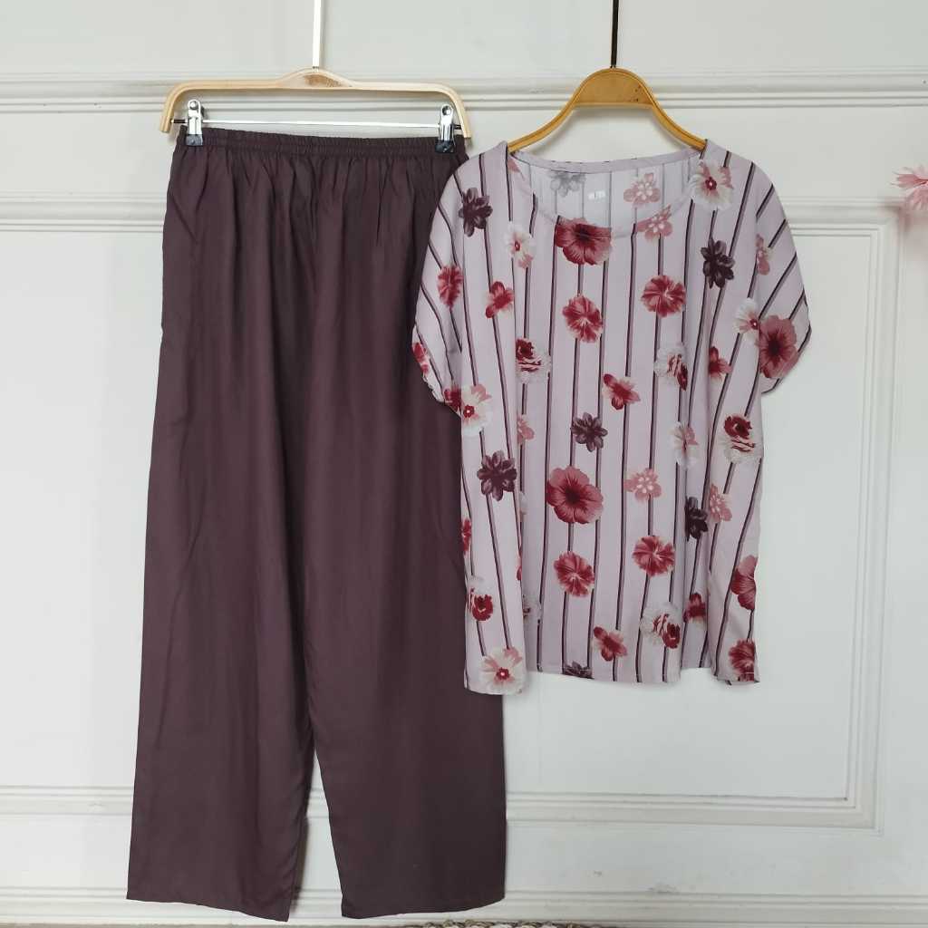 BABYDOLL RAYON PREMIUM | LENGAN PENDEK | BABYDOLL MURAH | CELANA PANJANG