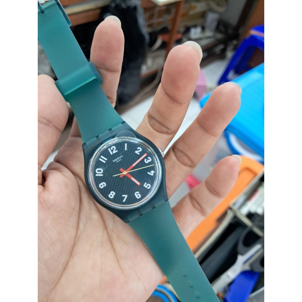 ‎Swatch SO Series SO28L100 & SO29K119 Original Swiss Made Jam Tangan Rubber Transparan Skeleton & Ca
