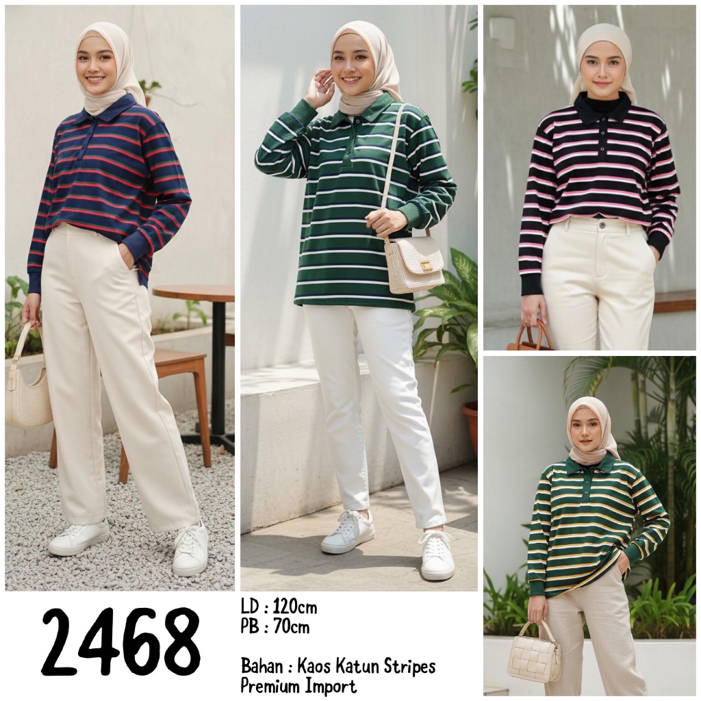 kaos wanita oversize salur atasan wanita jumbo kaos wanita jumbo salur