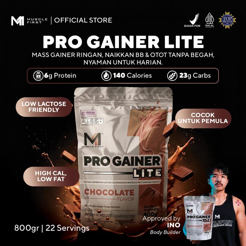 MUSCLE FIRST Pro Gainer Lite 800gr - Suplemen Fitness Mass Gainer Penambah Berat Badan