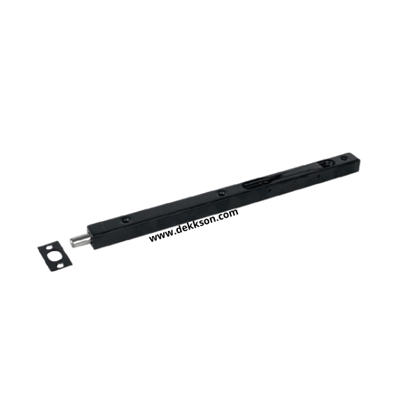 Flush bolt Dekkson Hitam FB 040 12in Hitam Dekkson Grendel Pintu Hitam