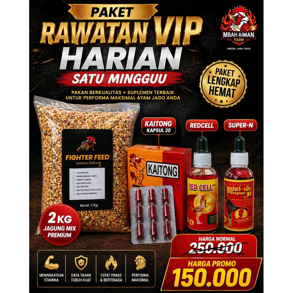 Paket rawatan harian vip satu minggu/jagung mix FF/kaitong/redcel/superN/murah/gransi/import qualyti