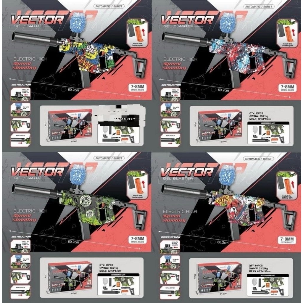 Mainan Anak Tembakan Vector / Scar Gel Blaster