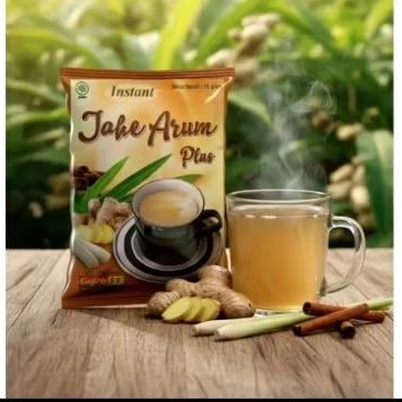 Jahe Instan Gujati Jahe Arum - 20 Sachet, Rasa Nikmat, Menghangatkan Tubuh, Meredakan Mual