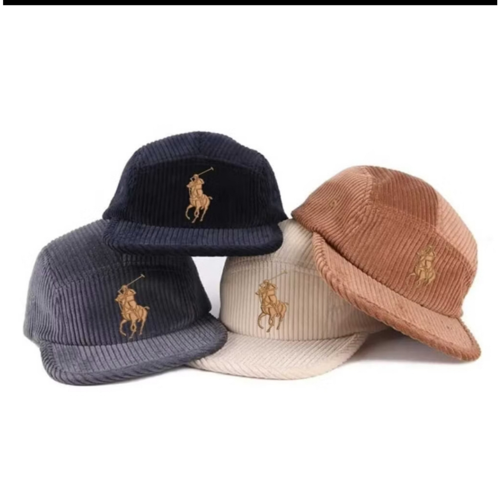 Topi Polo Corduroy 5 panel terbaru topi Corduroy dewasa topi 5 panel