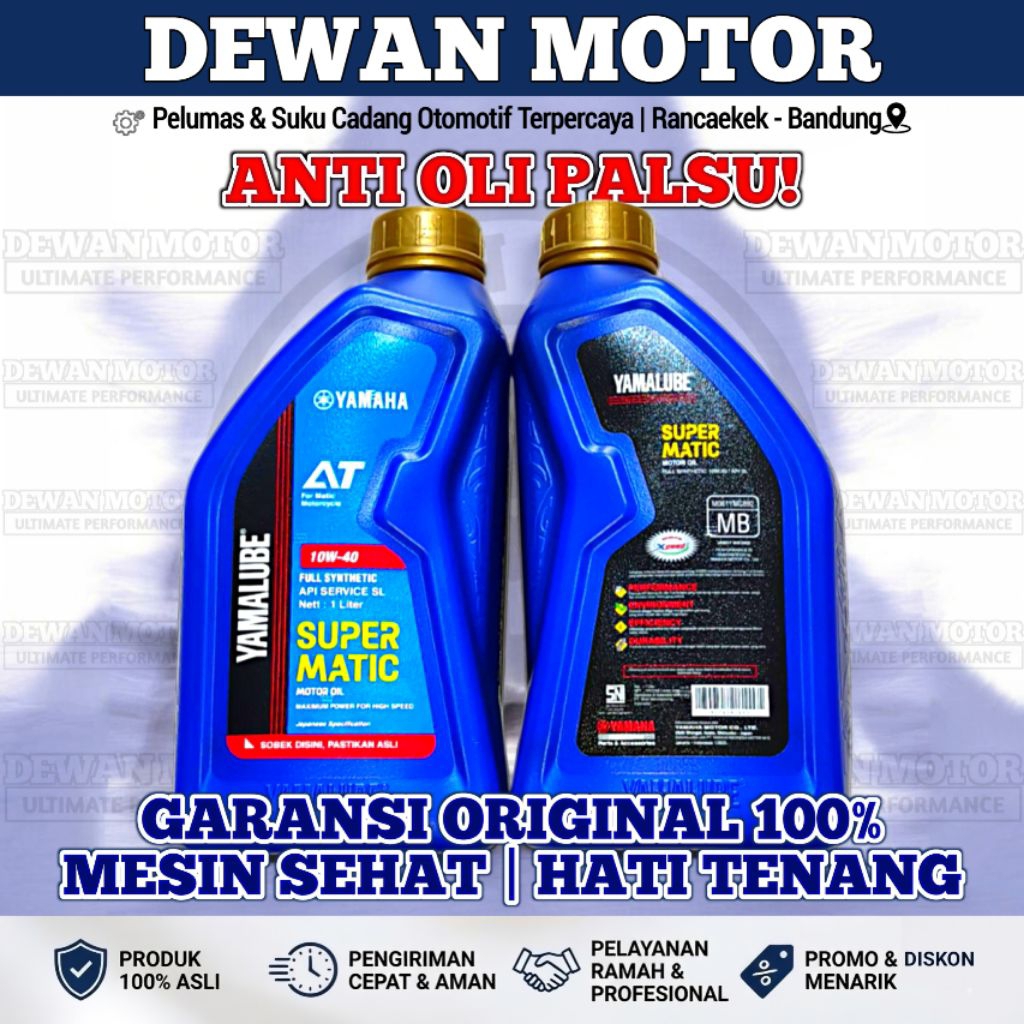 YAMALUBE SUPER MATIC 1L Oli Mesin Motor Matic Yamaha NMAX Aerox XMAX Lexi FULL SYNTHETIC Original - 