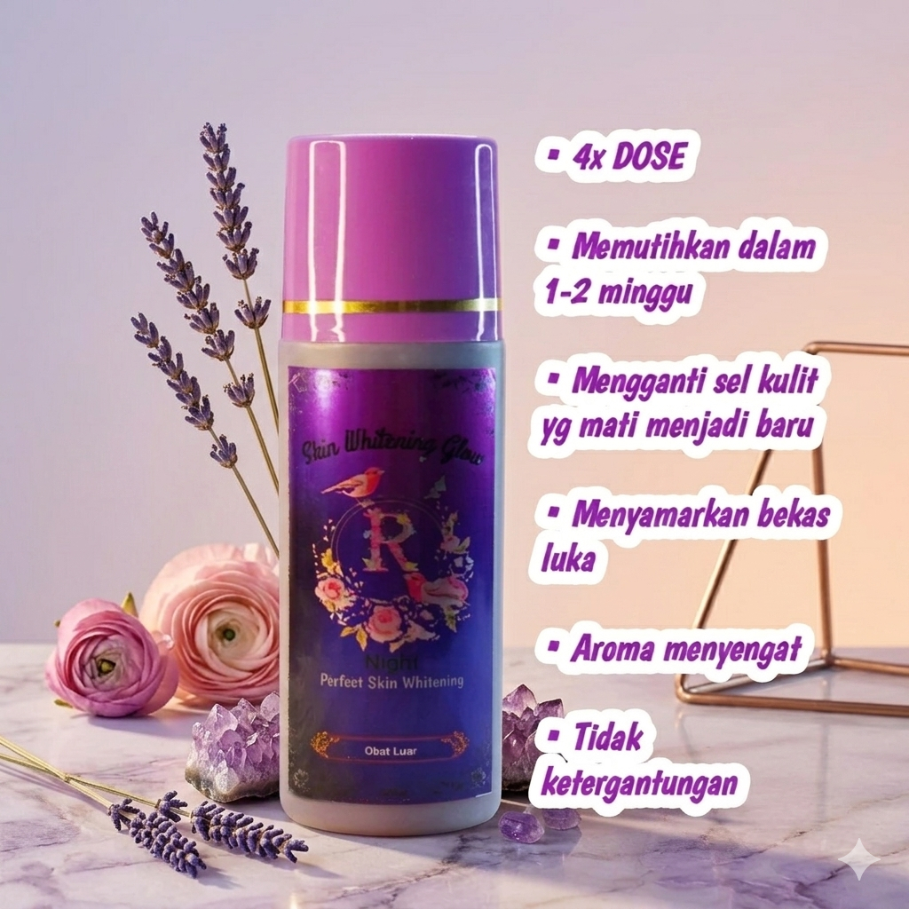 PROMO TERBAIK HB NIGHT GLOW 4X DOSIS ( memutihkan dalam 7 hari ) Dosis Tinggi