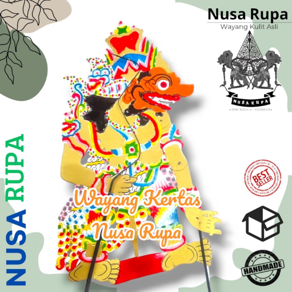 WAYANG kertas KUMBOKARNO BUTO RATON AMRAL RAHWANA DOSOMUKO BUTOCAKIL