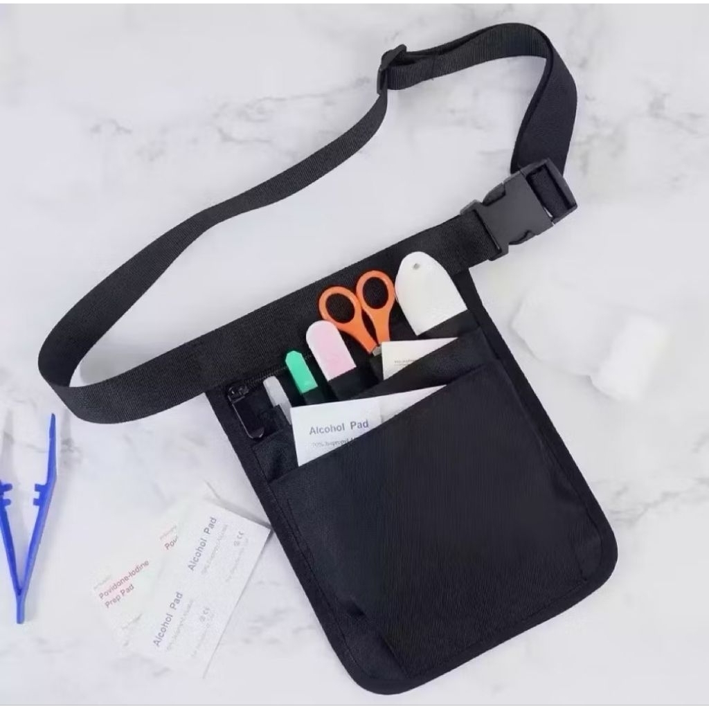 tas pinggang suster dan perawat tas untuk  alat alat untuk medis warna hitam murah