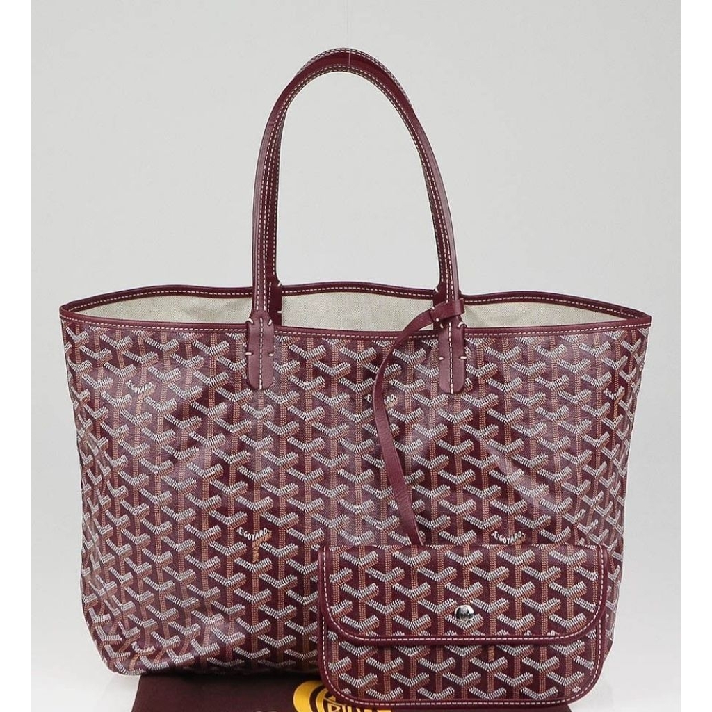 preloved Goyard tote burgundy
