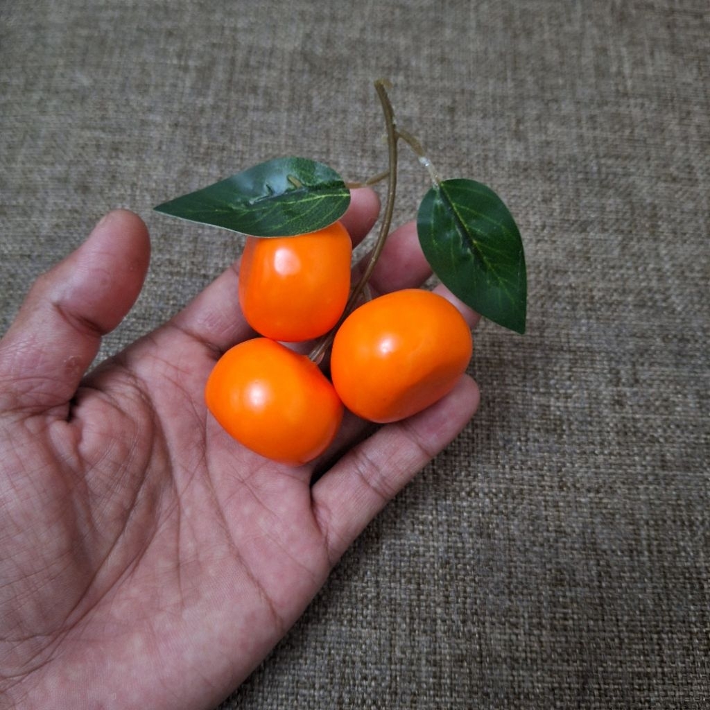 Buah hias artificial buah palsu hiasan jeruk baby jeruk santang
