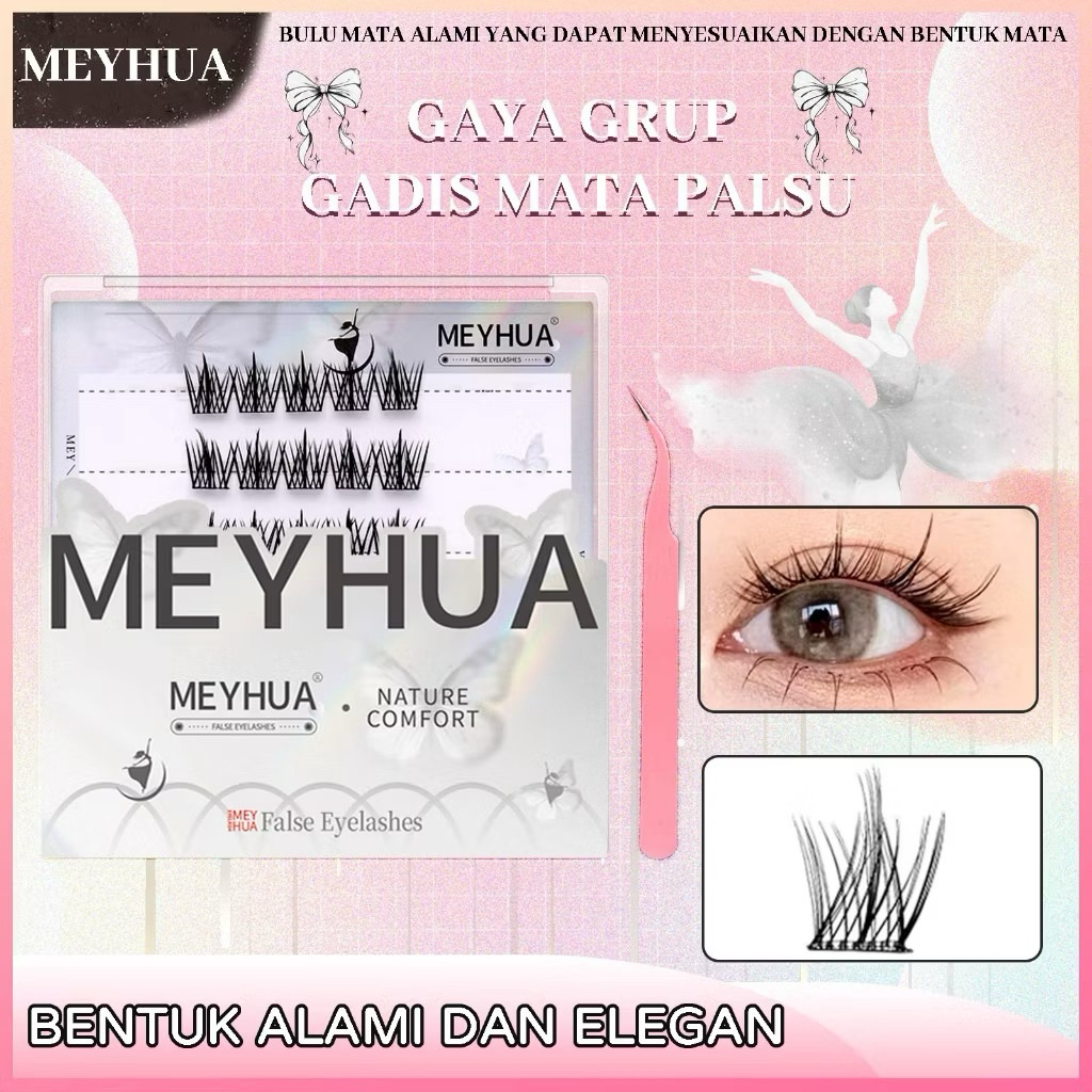 LANGSUNG TEMPEL Bulu Mata Palsu TANPA LEM  -  Eyelash Extension -  Bulumata Individual Lash- MeyhuaL