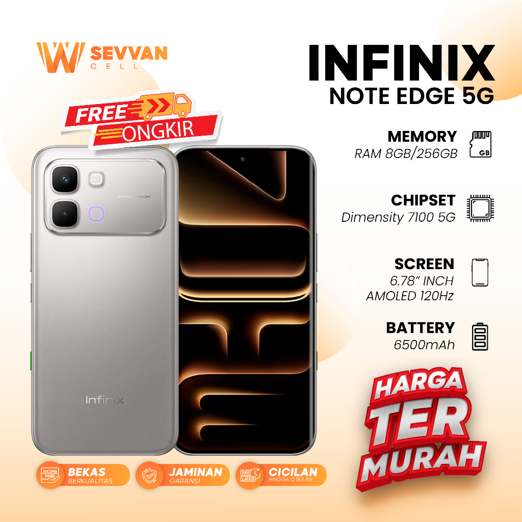 Handphone Infinix Note Edge 5G Ram 8 256GB