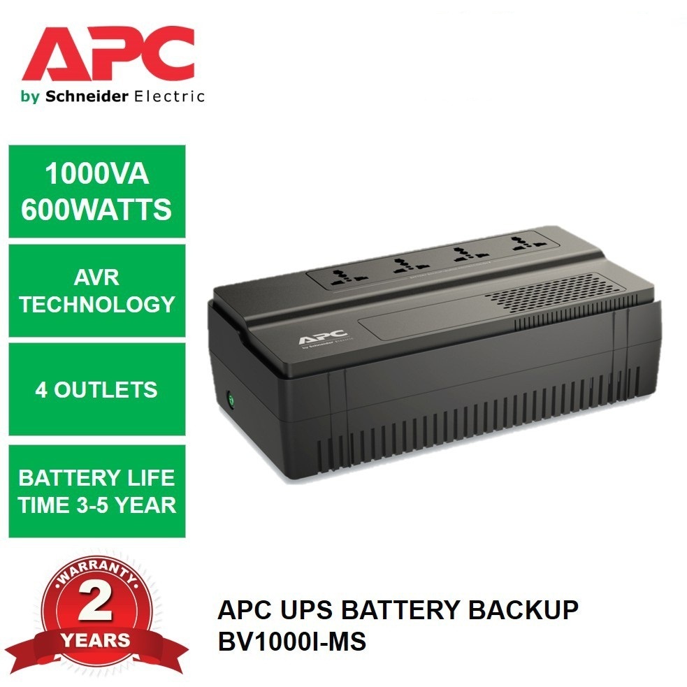 UPS APC Easy UPS 1000VA / 600W BV1000I-MS AVR Technology