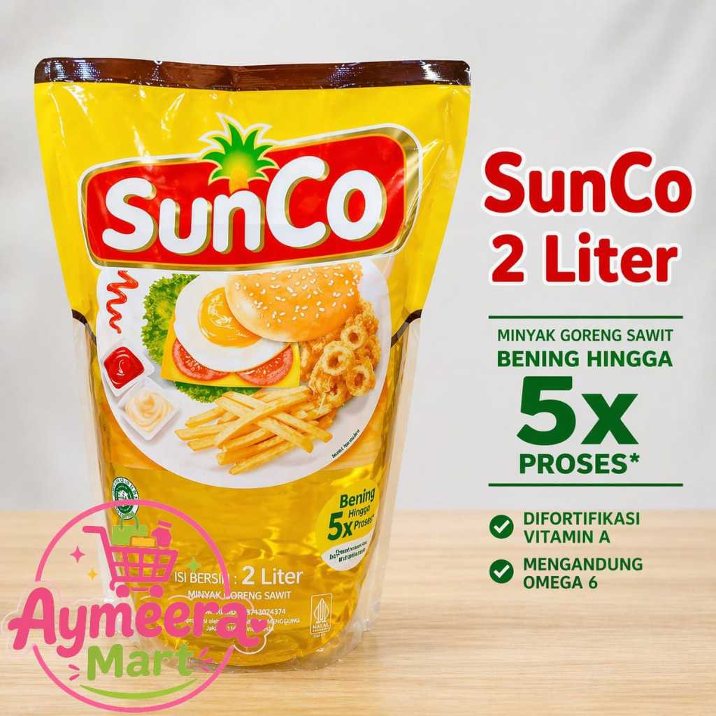 Minyak Goreng Sunco 2liter pouch Sunco minyak goreng refill 2 liter - vitamin A & E, rendah lemak, p