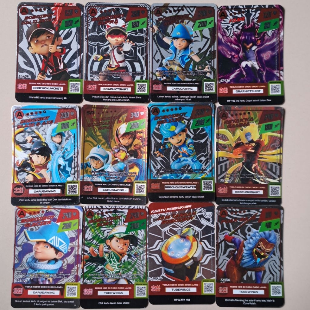 Kartu Boboiboy Choki Choki Foil SR A Monsta galaxy Card Boboiboy Original Hologram