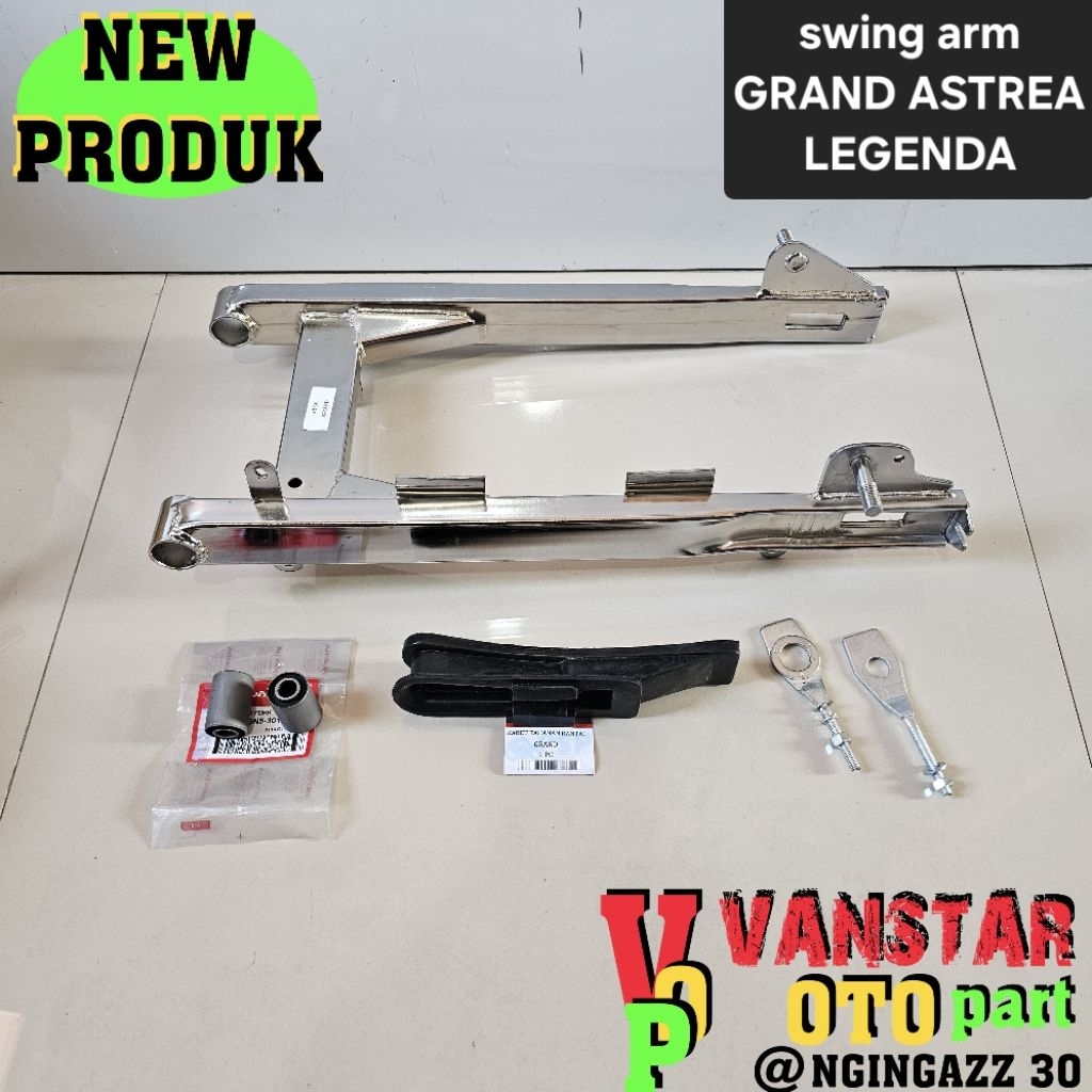 SWING ARM GRAND ASTREA LEGENDA STAR ULUNG MODEL ORI WARNA CHROME