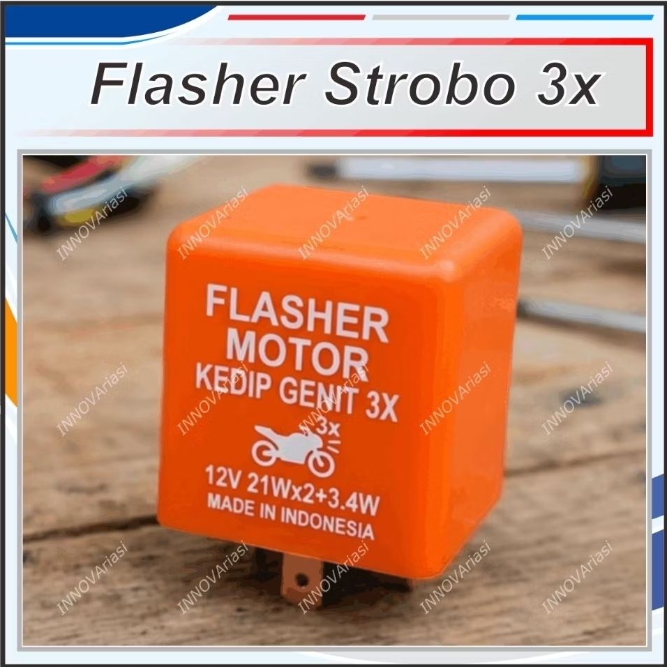 Flasher Sein Kedip 3x Strobo - Modul Lampu Sein Motor Universal