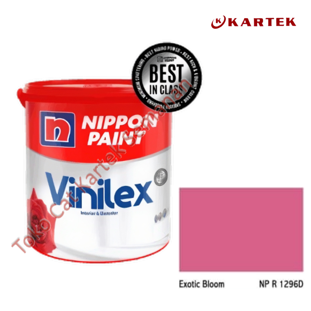 Nippon Paint Vinilex EXOTIC BLOOM NP R 1296D Cat Tembok Interior Eksterior Rose Pink Tua 1kg 5kg