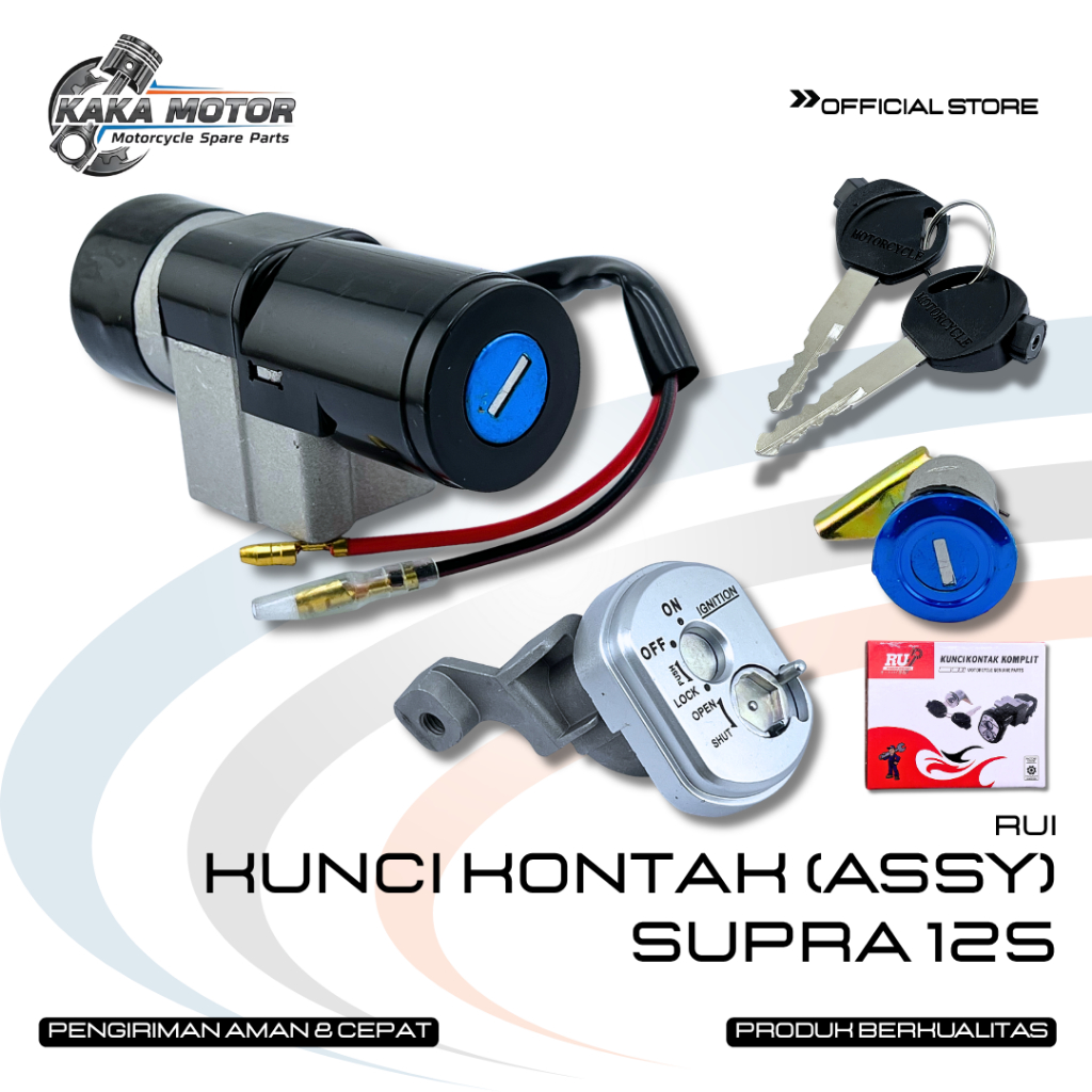 KUNCI KONTAK ASSY SUPRA 125 RUI - KUNCI KONTAK ASSY SET JOK SUPRA X 125 KARBU SUPRA 125 LAMA