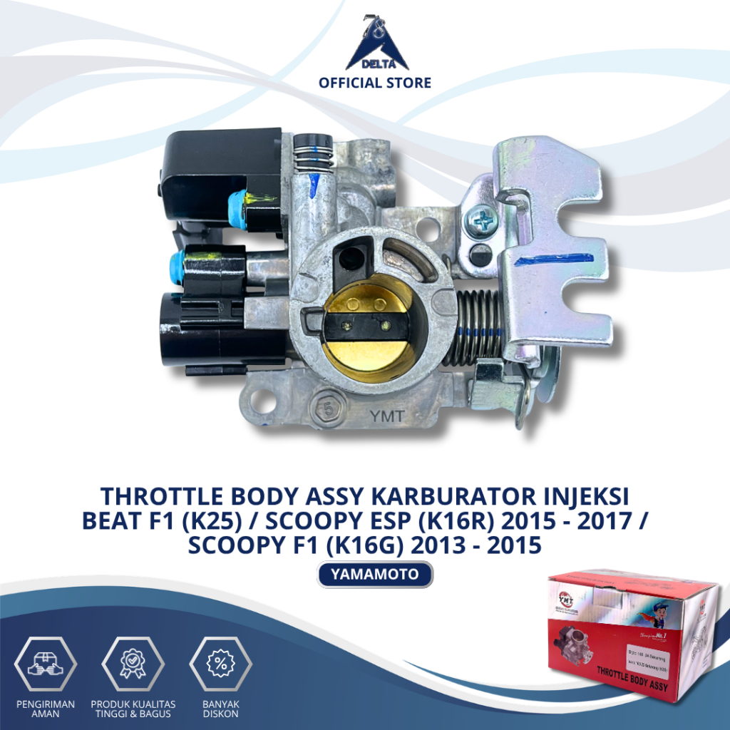 THROTTLE BODY ASSY KARBURATOR INJEKSI BEAT F1 K25 / SCOOPY ESP K16R 2015-2017 / SCOOPY F1 K16G 2013-