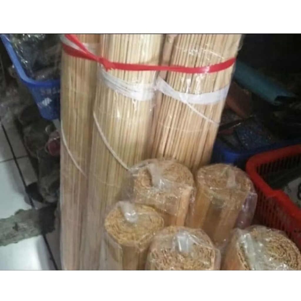 tirai bambu lidi tirai jendela kaca