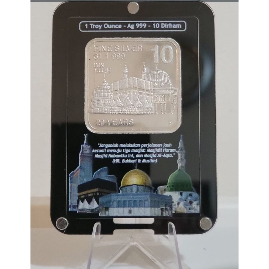 1 Ounce / 10 Dirham IMN seri 3 masjid #logam mulia #silver
