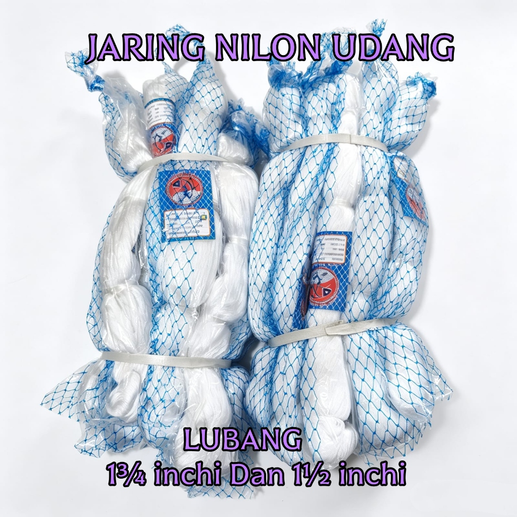 Jaring ikan nilon 13/4 (50/100)YOKO blue fishing110D/2 - 4.5 & 4.2 JARING KANTONG BENANG