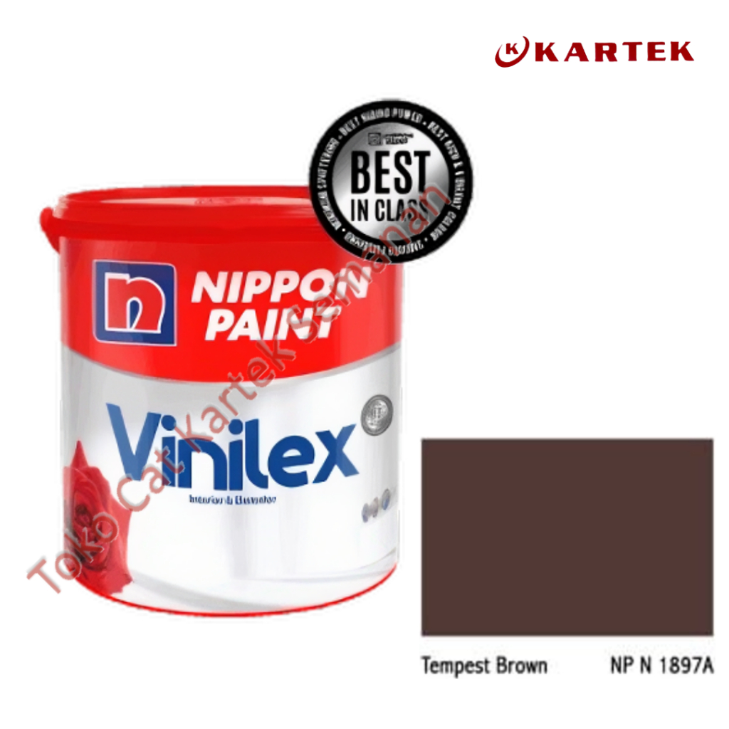 Nippon Paint Vinilex TEMPEST BROWN NP N 1897A Cat Tembok Interior Eksterior Coklat Tua 1kg 5kg