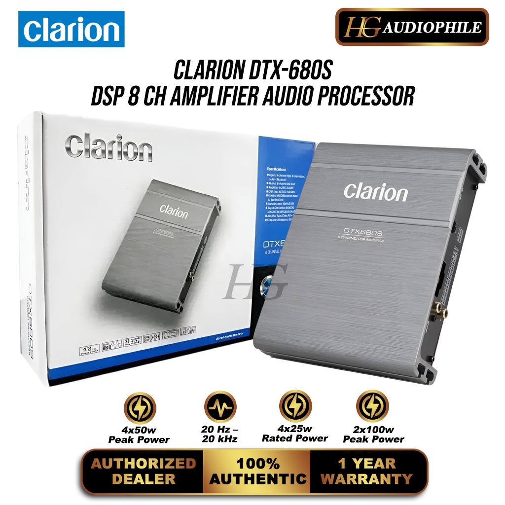 Clarion DTX-680S DSP 8 Channel Amplifier Processor Car Audio