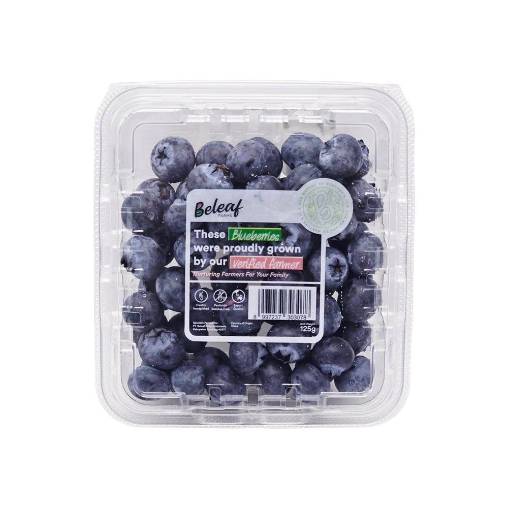 Beleaf Blueberries Fresh / Buah Blueberry Segar 125 Gr