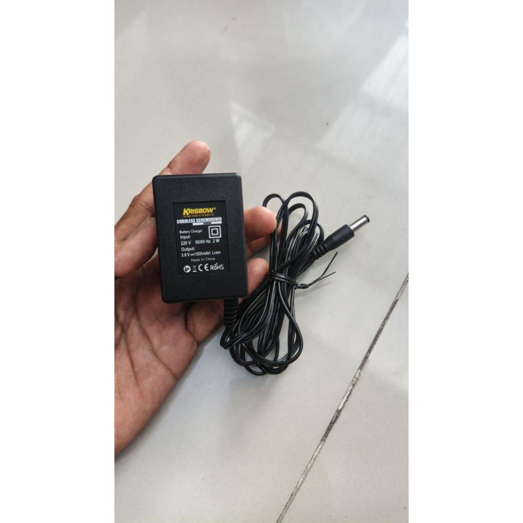 Adaptor charger 3,6 V - adaptor charger cordless original krisbow new
