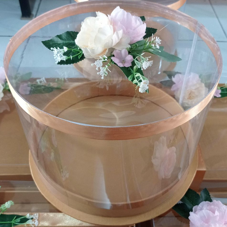 BOX SESERAHAN TABUNG BUNGA RANGKAI // BOX HANTARAN TABUNG / BOX KUE TABUNG// (BH_T)