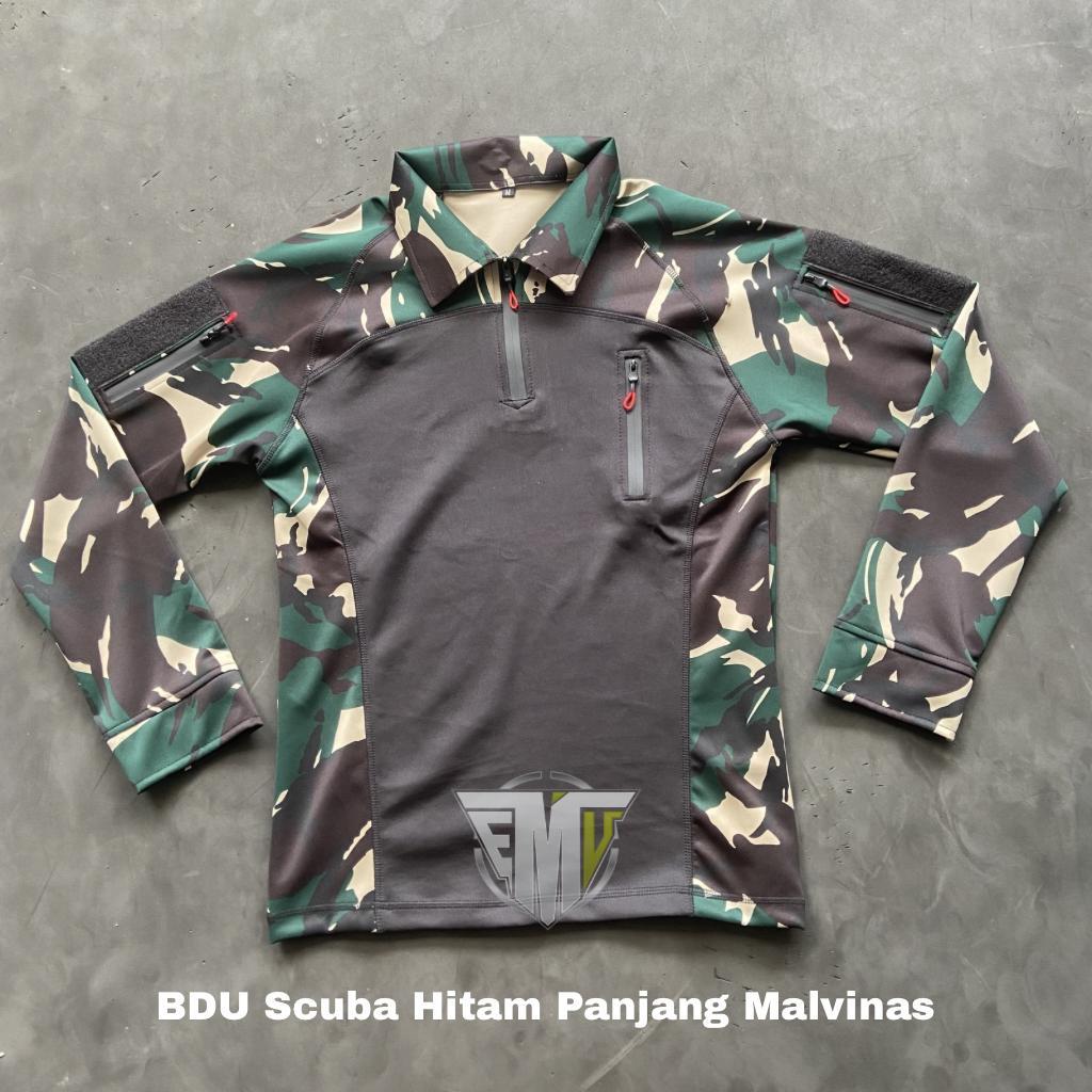 Kaos BDU Scuba Malvinas Hitam Panjang