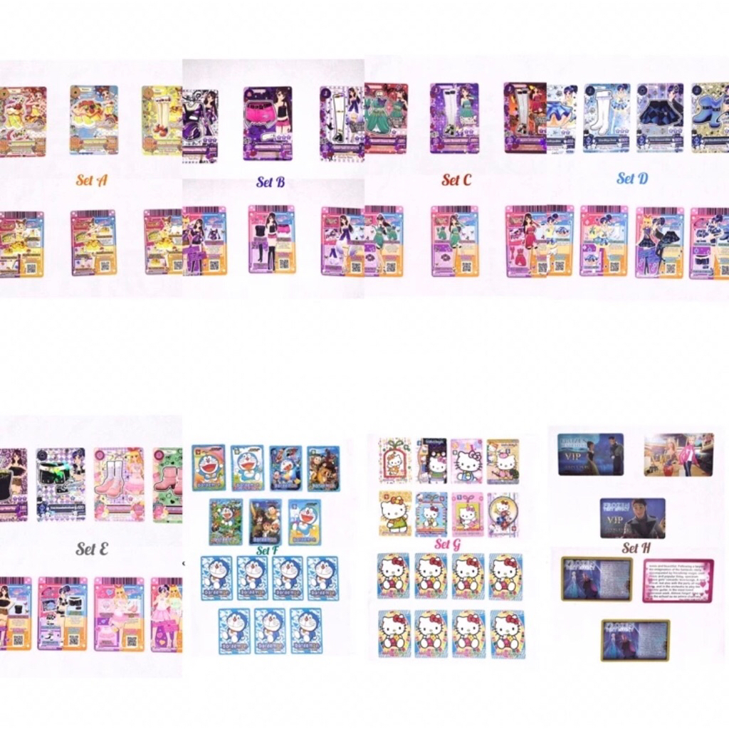 Kartu Mainan (Aikatsu, Hello Kitty, Frozen, Barbie)