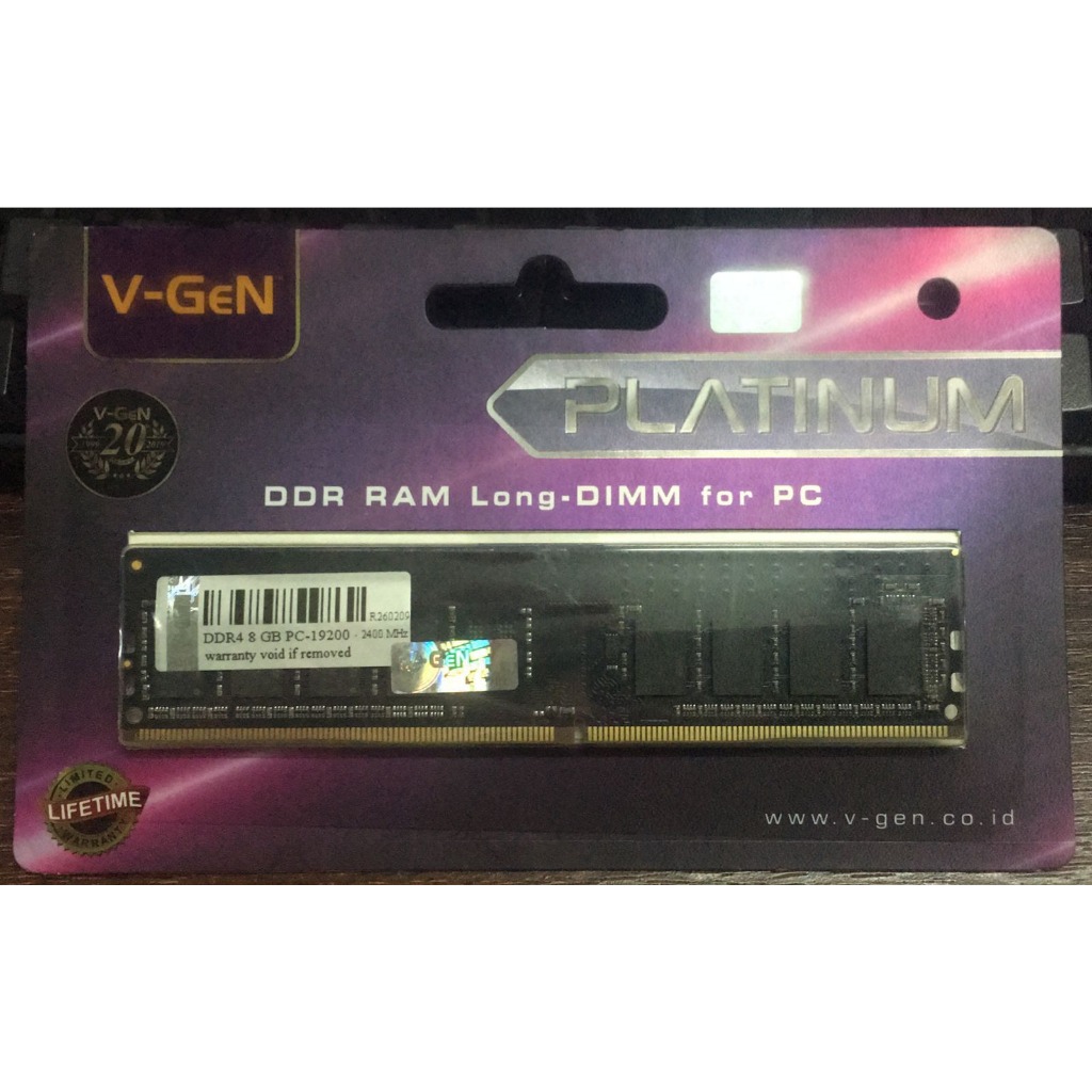 RAM VGEN PLATINUM 8GB DDR4 PC2400 NEW
