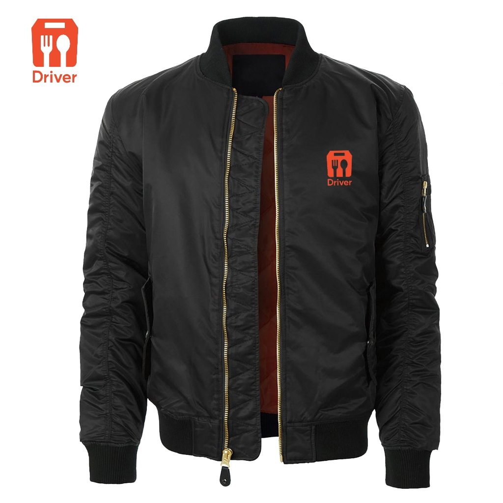 Jaket Bomber SHOPEE_FOOD / Jaket Bomber Parasut / Jaket Driver Shopee_FoodTebal Pria Wanita