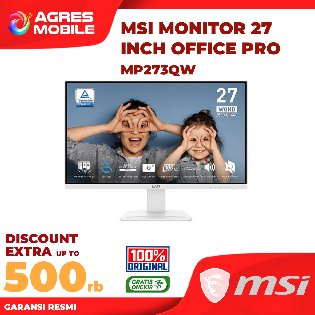 MSI Pro Office Monitor 27 Inch - 273QWE2 - 2K 100 Hz