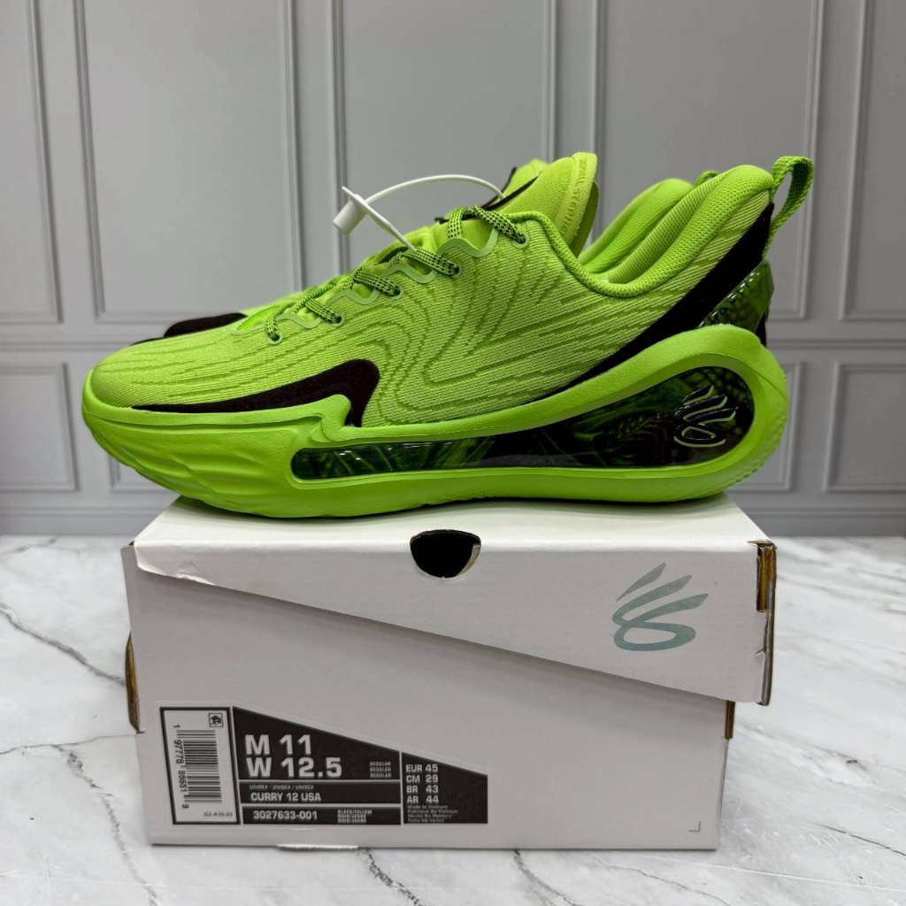 UNDER ARMOUR CURRY 12 USA "EXTRATERRESTRIAL GREEN" – SEPATU BASKET PREMIUM ORIGINAL