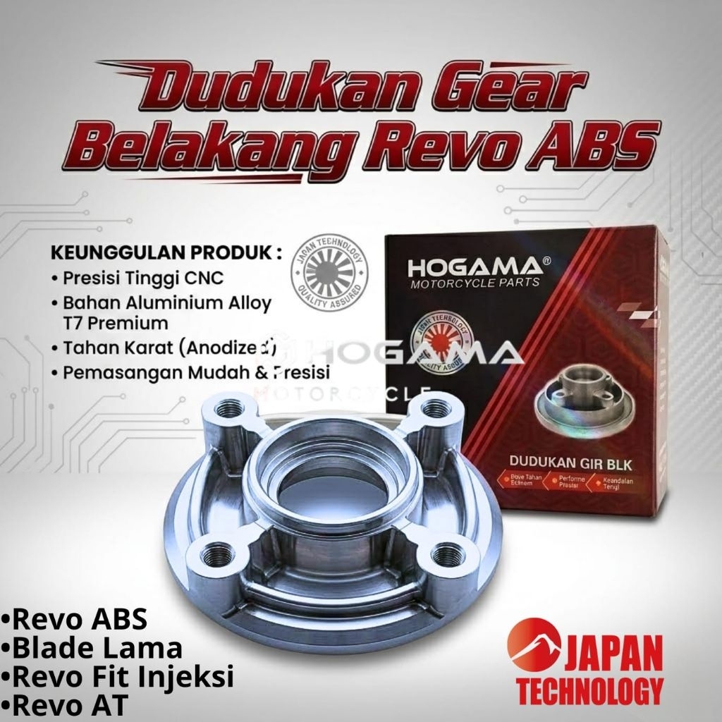 NAPGIR NAP GEAR BLADE /REVO ABSOLUTE/REVO AT/REVO FIT INJEKSI. DUDUKAN GIR BELAKANG OEM