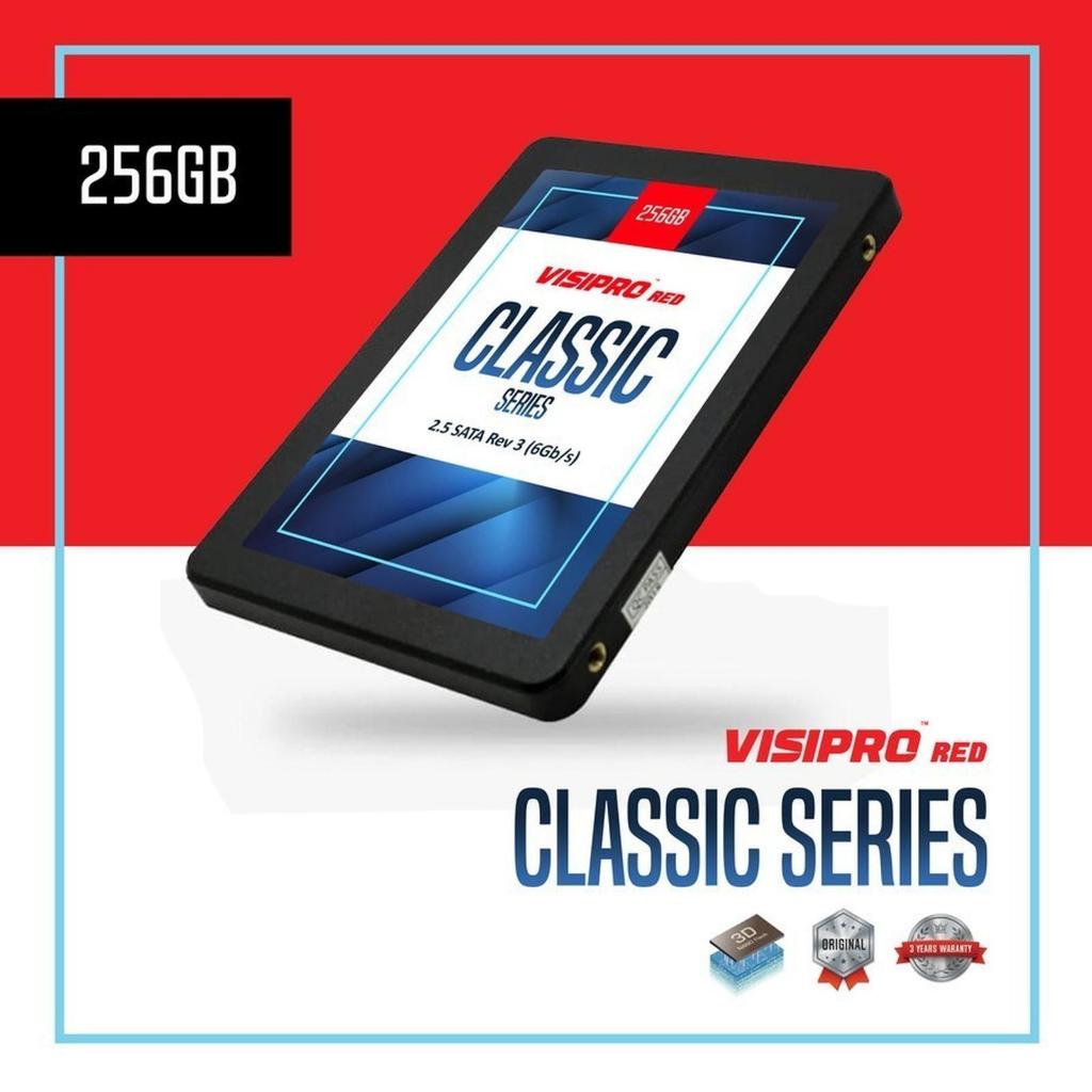 Visipro Red Classic Series 256GB - SATA III 2.5'' - SSD Garansi 3 Tahun
