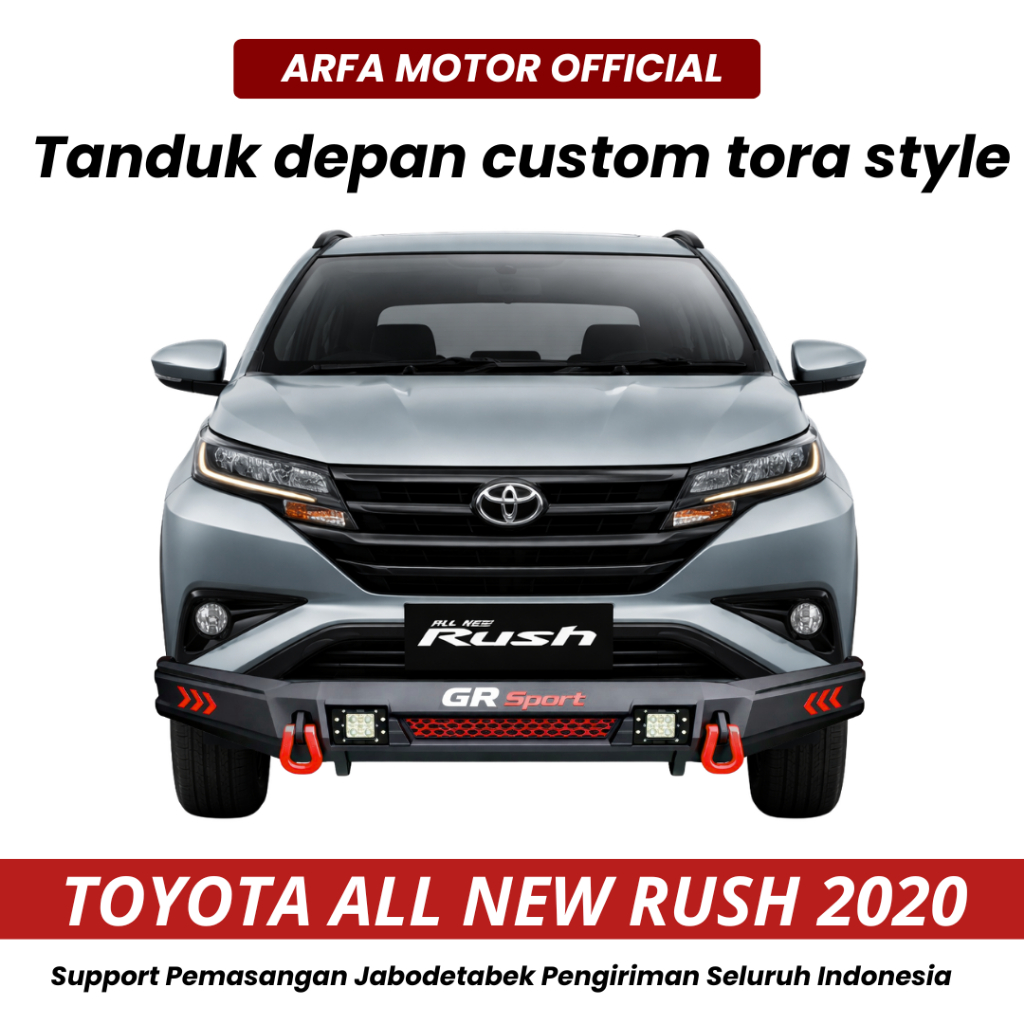TANDUK DEPAN ALL NEW RUSH 2020 CUSTOM TORA TOWING PENGAMAN PELINDUNG BEMPER ANTI KARAT