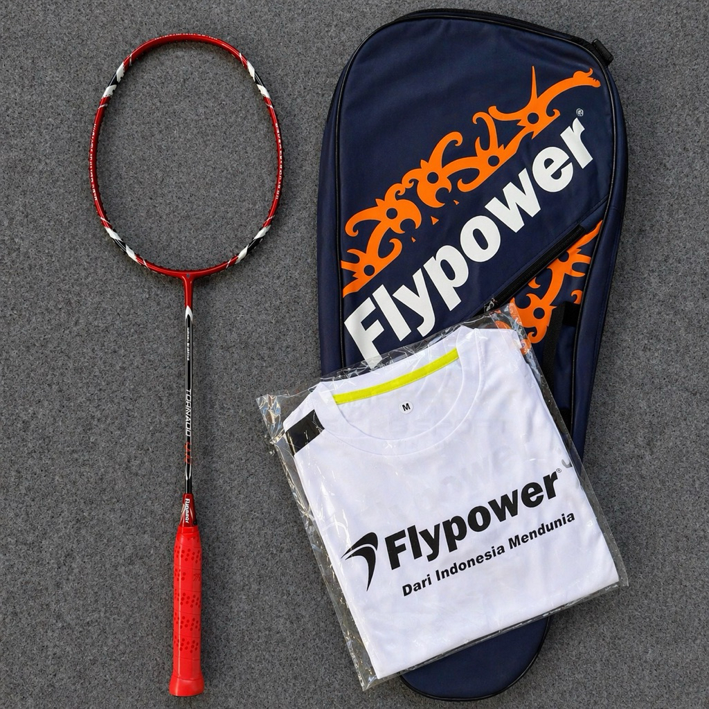 Raket Flypower Tornado 800 Original + Tas + FREE Baju NEW | Raket Badminton Power Smash