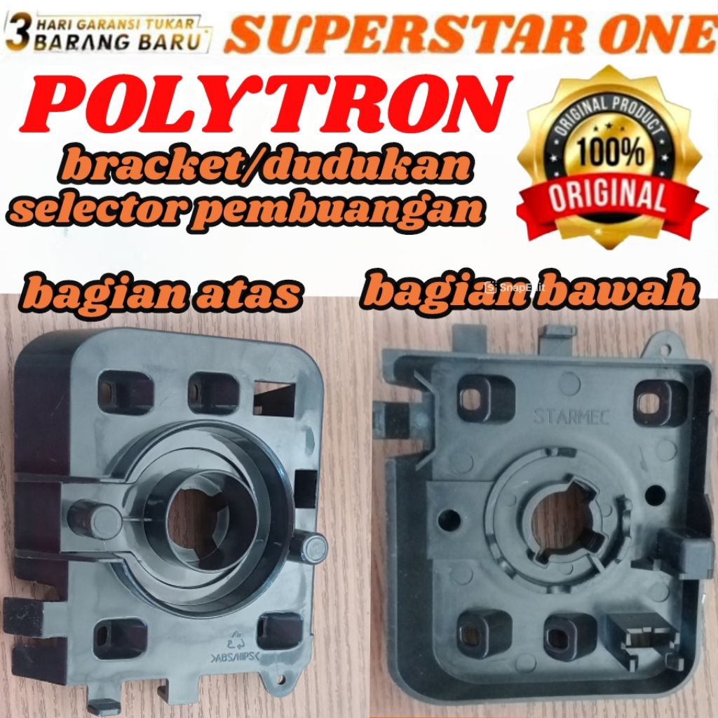 dudukan selector drain/bracket selector mesin cuci polytron