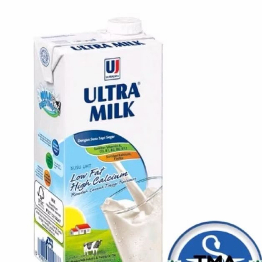 Susu Ultra Milk low fat Plain Putih dan Coklat 250ml
